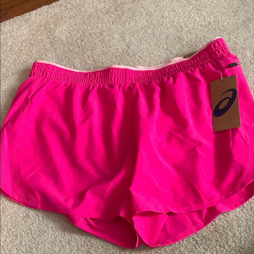 Asics Pink Athletic Shorts Lightweight Breathable